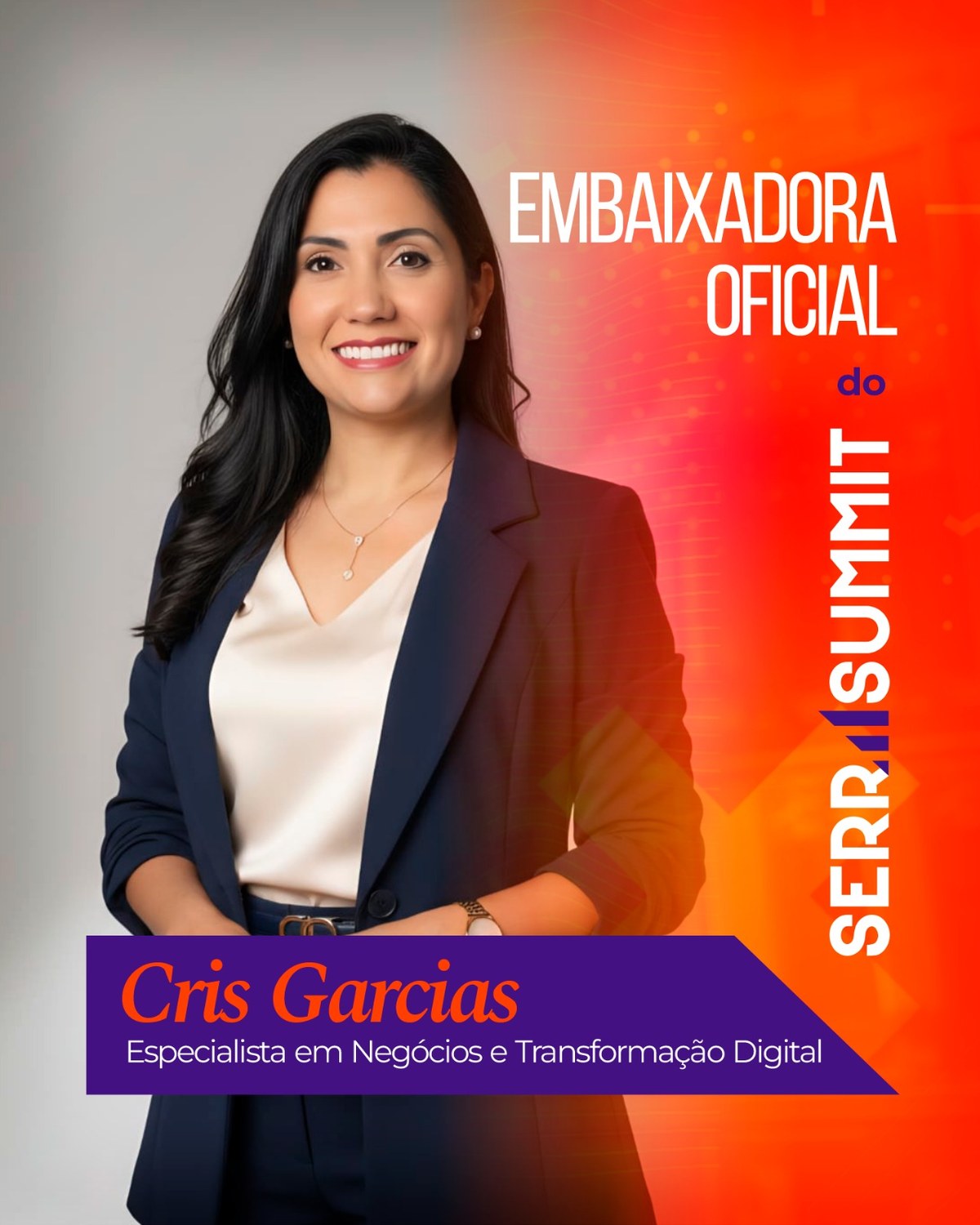 Cristiane Garcias anunciada como embaixadora oficial do Serra Summit
